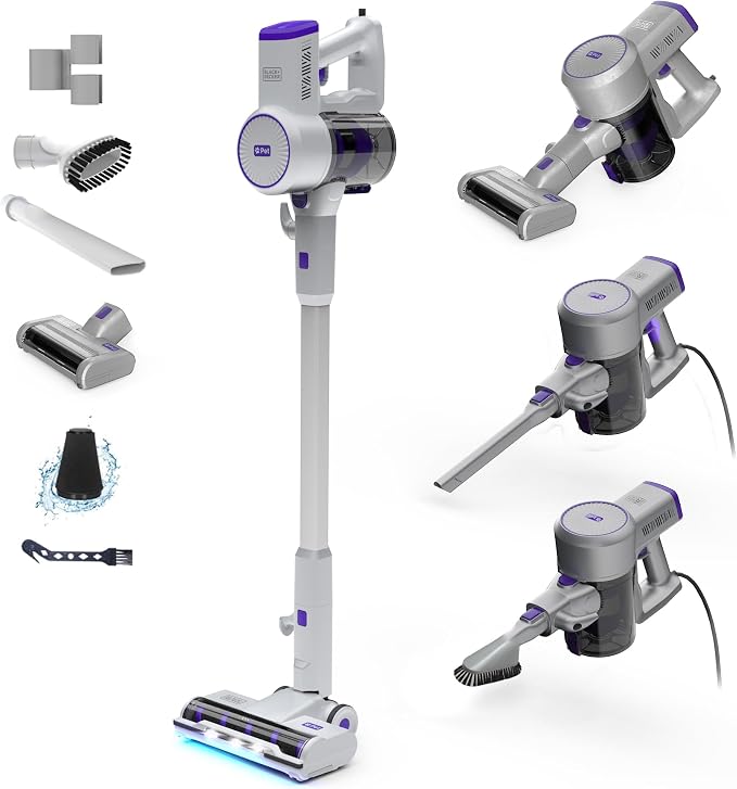 Powerseries+ Corded 4 in 1 Stick Vacuum, Upright to Hand-Vac Multi Surface, LED Floor Head, HEPA Filtration, Powerful 14k