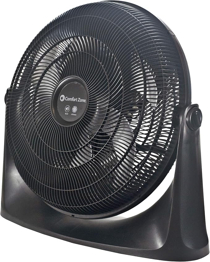 PowrCurve 20-Inch High-Velocity Floor Fan with Wall Mount, 3-Speed Fan with 180° Adjustable Tilt – Powerful Cooling for Home