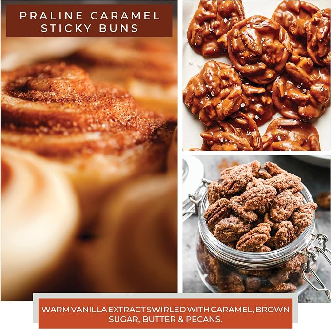 Praline Caramel Sticky Buns - 34oz Papa Scented Candle Jar - Keepers of the Light - 155 Hours of Burn Time, Candles Gifts for