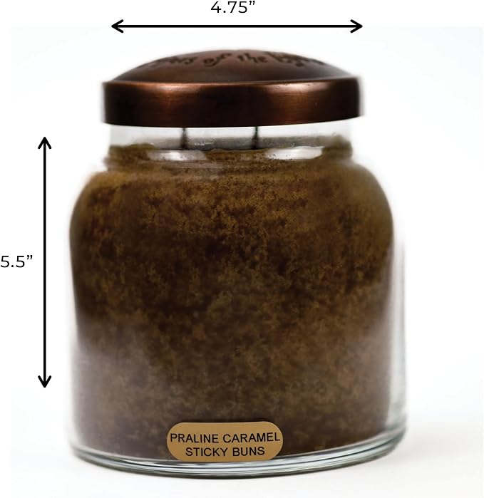 Praline Caramel Sticky Buns - 34oz Papa Scented Candle Jar - Keepers of the Light - 155 Hours of Burn Time, Candles Gifts for