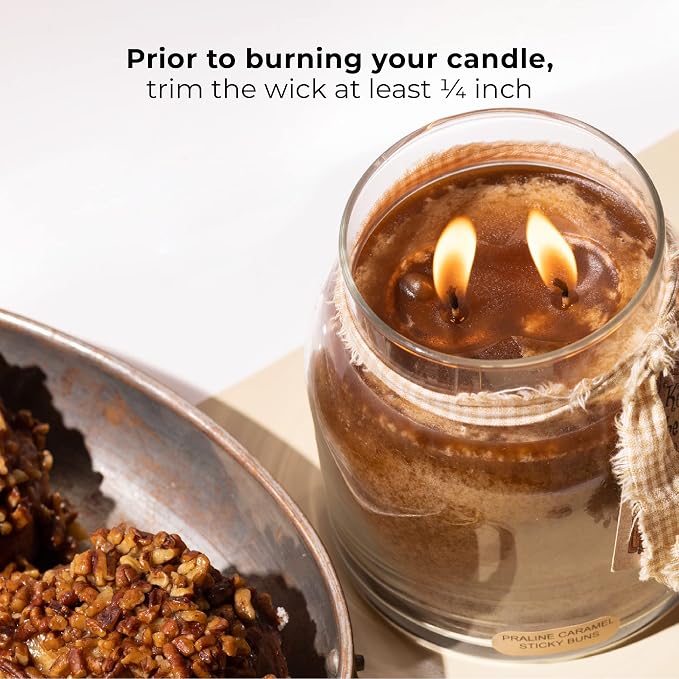 Praline Caramel Sticky Buns - 34oz Papa Scented Candle Jar - Keepers of the Light - 155 Hours of Burn Time, Candles Gifts for