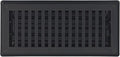 Precision Flow 4" x10" Steel Floor Register - Contemporary Design, Textured Black Finish - Premium Home Vent