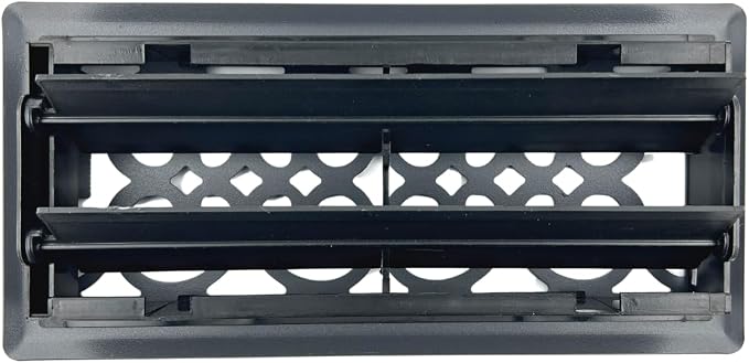 Precision Flow 4"x12" Steel Floor Register - Victorian Design, Granite Grey Finish - Premium Home Vent Covers, Durable &