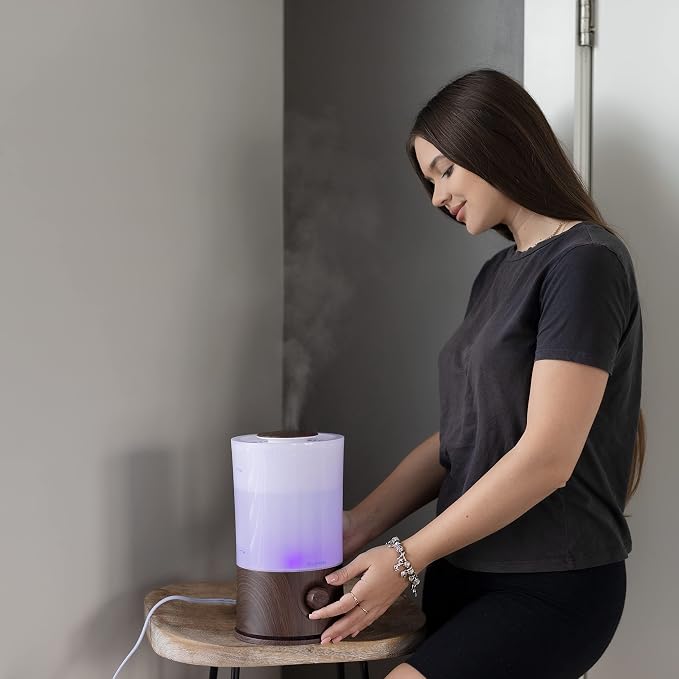 Premium 2000 ML XL Essential Oil Diffuser Aromatherapy Humidifier for Large Room Home 40 Hour Run Huge Coverage Area 2 Liter
