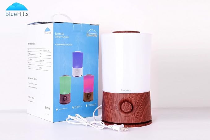 Premium 2000 ML XL Essential Oil Diffuser Aromatherapy Humidifier for Large Room Home 40 Hour Run Huge Coverage Area 2 Liter