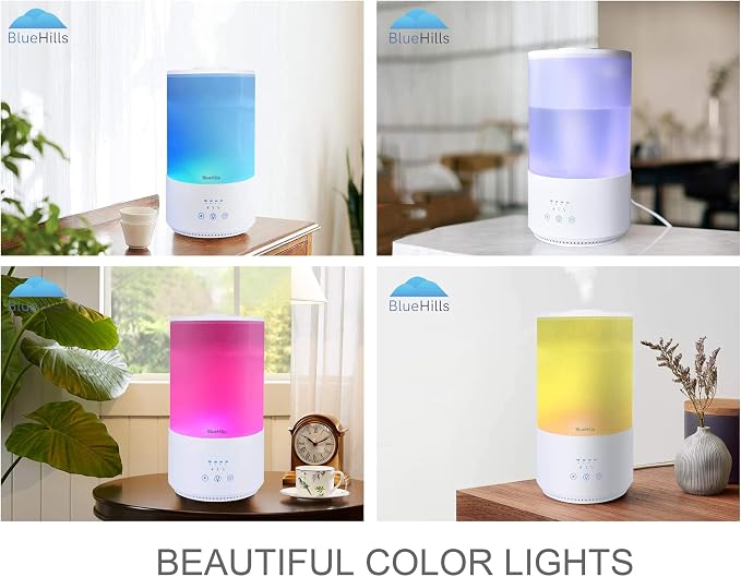 Premium 4000 ml Tall Essential Oil Diffuser 4L 4 Liter 50 Hour Run with Remote Timer Aroma Humidifier 1 Gallon Big Capacity