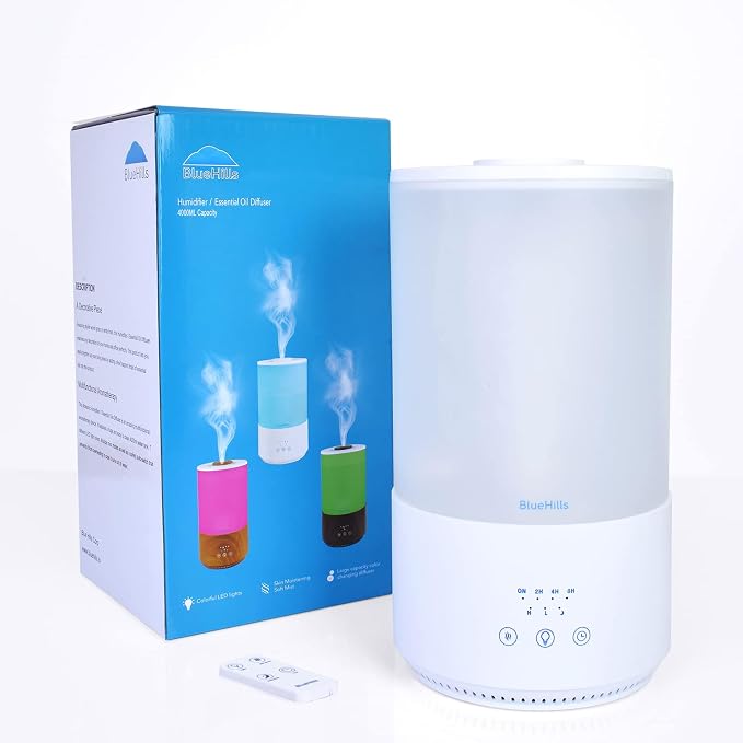 Premium 4000 ml Tall Essential Oil Diffuser 4L 4 Liter 50 Hour Run with Remote Timer Aroma Humidifier 1 Gallon Big Capacity