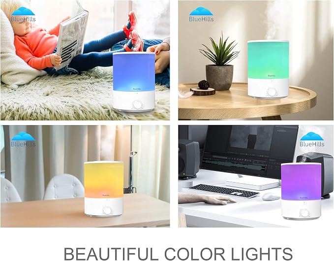 Premium 4000 ml XL Essential Oil Diffuser 4L 4 Liter 70 Hour Run Humidifier Aromatherapy 1 Gallon Big Capacity High Mist