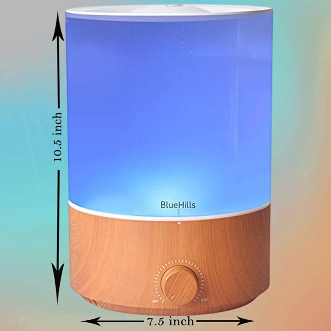 Premium 4000 ML XL Essential Oil Diffusers - 70 Hour Run Aromatherapy Diffuser & Air Humidifier Mist for Large Room 7 LED
