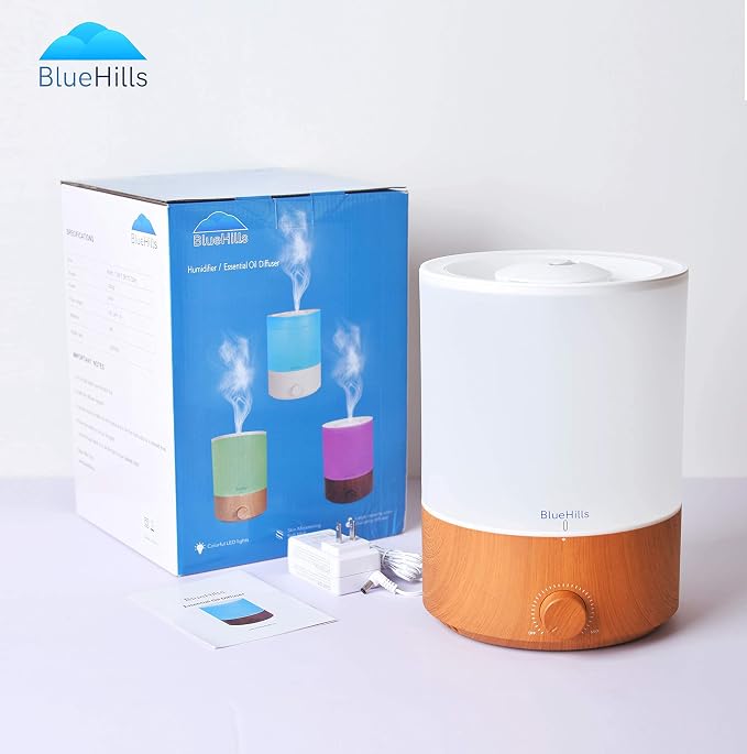 Premium 4000 ML XL Essential Oil Diffusers - 70 Hour Run Aromatherapy Diffuser & Air Humidifier Mist for Large Room 7 LED