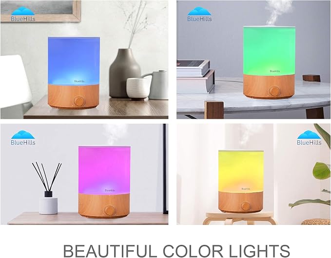 Premium 4000 ML XL Essential Oil Diffusers - 70 Hour Run Aromatherapy Diffuser & Air Humidifier Mist for Large Room 7 LED