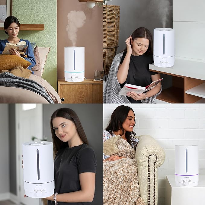 Premium 5000 ML XL Cool and Warm Mist Ultrasonic Diffuser Humidifier Large Room Huge Coverage Area 5 Liter Big Capacity High