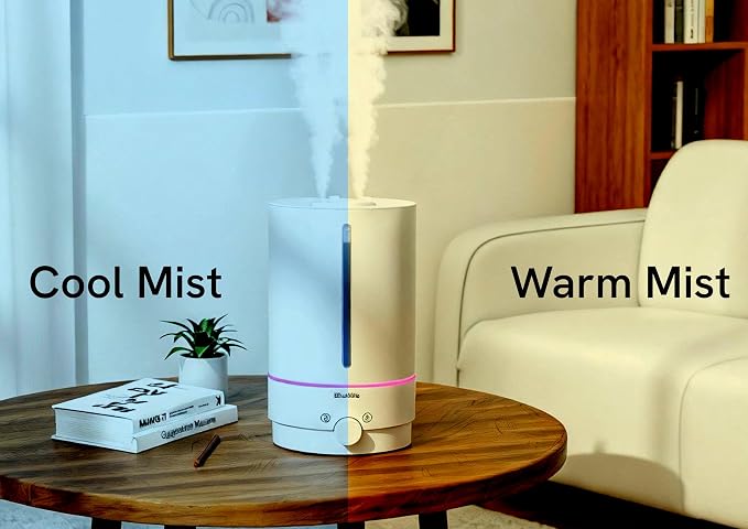 Premium 5000 ML XL Cool and Warm Mist Ultrasonic Diffuser Humidifier Large Room Huge Coverage Area 5 Liter Big Capacity High