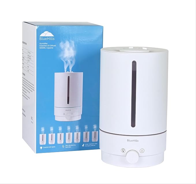 Premium 5000 ML XL Cool and Warm Mist Ultrasonic Diffuser Humidifier Large Room Huge Coverage Area 5 Liter Big Capacity High