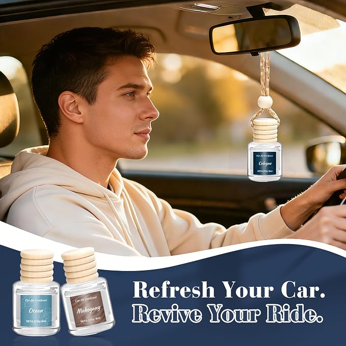 Premium Car Air Freshener, 6 Pack Deep Luxury Scent Essential Oil Diffuser, Long Lasting Fragrance Interior Decor