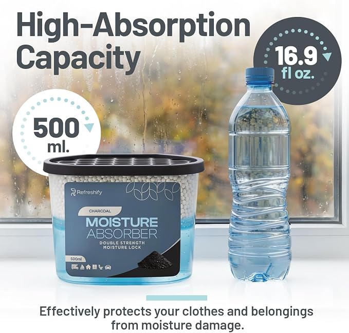 Premium Moisture Absorbers and Humidity Absorber – High-Efficiency Moisture Absorber for Closet Dehumidifier and Dehumidifier