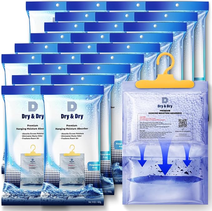 Premium Moisture Absorbers Dehumidifiers for Home, Basement, Bedroom, Small Dehumidifiers - Moisture Absorber - Blue & White