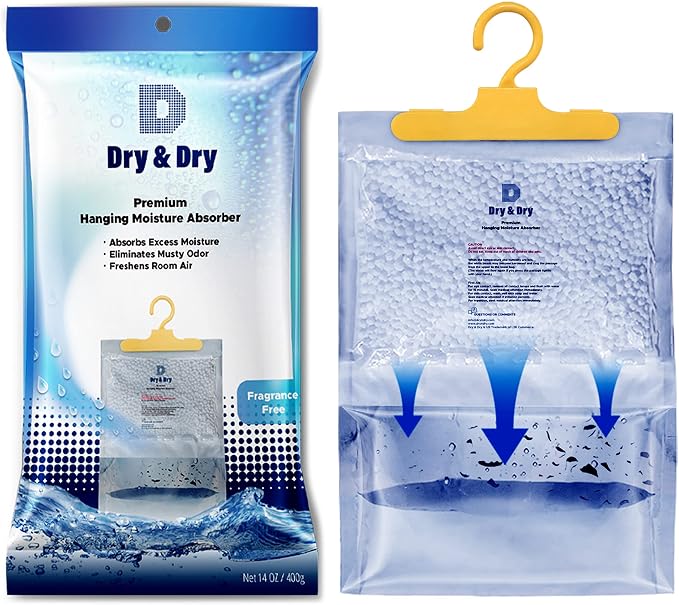 Premium Moisture Absorbers Dehumidifiers for Home, Basement, Bedroom, Small Dehumidifiers - Moisture Absorber - Blue & White