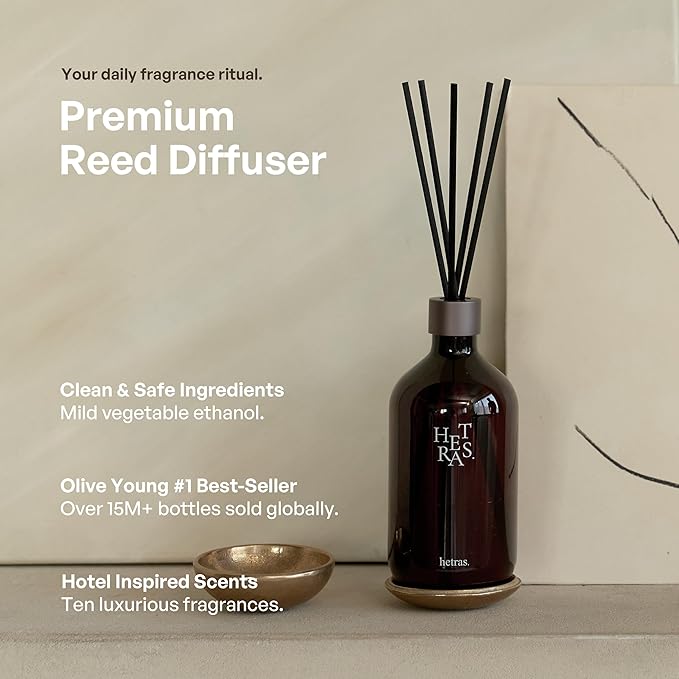 Premium Reed Diffuser Set 16.9 fl.oz. 2 Pack | Pure Laundry - Cotton & Musk Scent | Long-Lasting Luxury Fragrance with 10