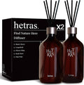 Premium Reed Diffuser Set 16.9 fl.oz. 2 Pack | White Shirt - Lemon & Tonka Scent | Long-Lasting Luxury Fragrance with 10