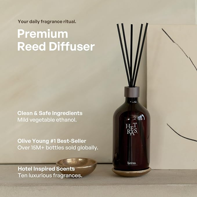 Premium Reed Diffuser Set 16.9 fl.oz. 2 Pack | White Shirt - Lemon & Tonka Scent | Long-Lasting Luxury Fragrance with 10