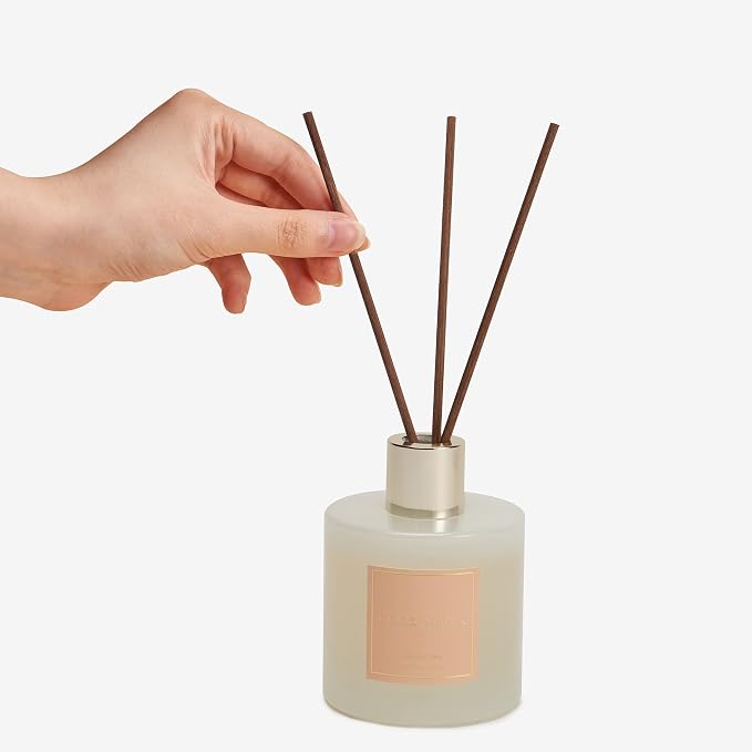 Premium Reed Diffuser Set with Preserved Baby's Breath & Cotton Stick Coconut Lime | 6.7oz Scent Fragrance Oil Diffuser for