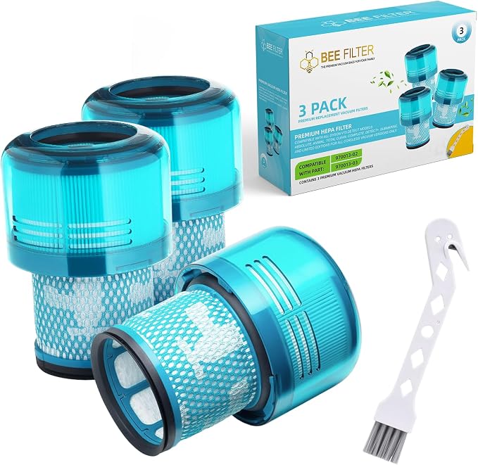 V15 Filter, 3-Pack True HEPA Replacement Filters Compatible with V15 Detect