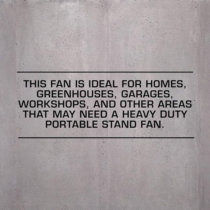 Pro High-Velocity Oscillating Metal Stand Fan w/ 3-Speed Setting, 20" - Heavy-Duty Cooling Pedestal Unit w/ 4500 CFM