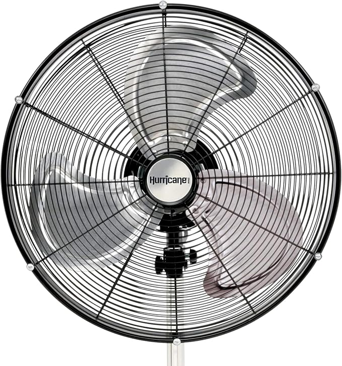 Pro High-Velocity Oscillating Metal Stand Fan w/ 3-Speed Setting, 20" - Heavy-Duty Cooling Pedestal Unit w/ 4500 CFM
