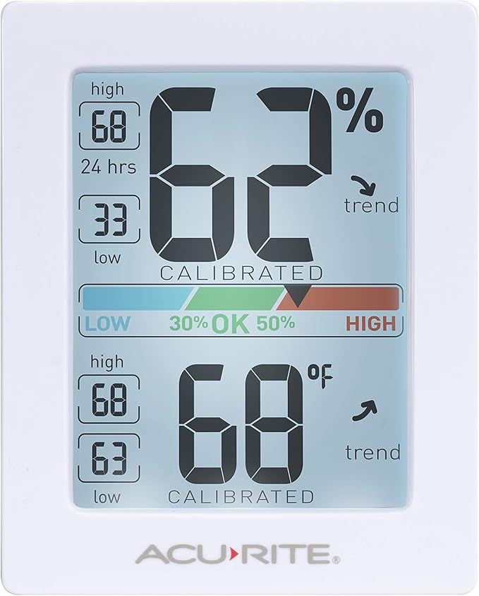 Pro Humidity Meter & Thermometer with Touch Activated Backlight, product image