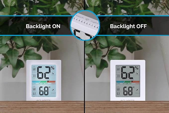 Pro Humidity Meter & Thermometer with Touch Activated Backlight, alternate product view 3