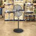 Pro-Series 30" inch High Velocity Telescoping Standing Shop Fan Adjustable Height Fan 3-Speed Control CFM 7600, Black