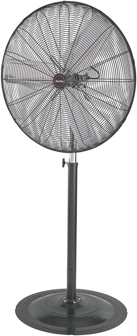 Pro-Series 30" inch High Velocity Telescoping Standing Shop Fan Adjustable Height Fan 3-Speed Control CFM 7600, Black
