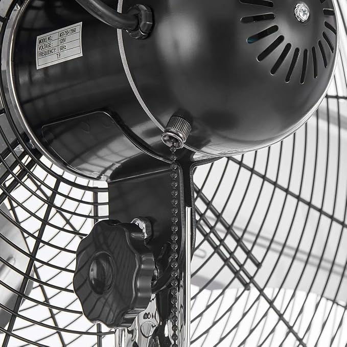 Pro-Series 30" inch High Velocity Telescoping Standing Shop Fan Adjustable Height Fan 3-Speed Control CFM 7600, Black