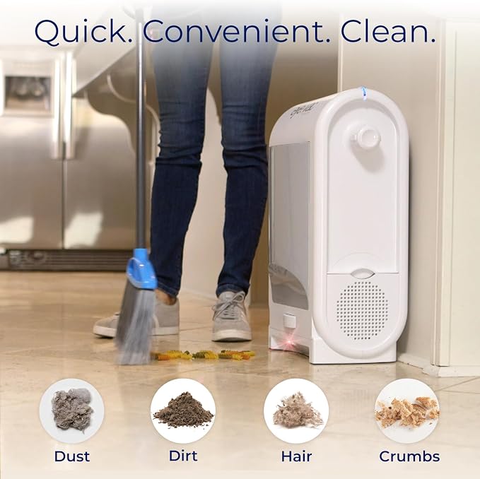 Pro Touchless Vacuum Automatic Dustpan - Ultra Fast & Powerful - Great for Sweeping Salon Pet Hair Food Dirt Kitchen, Corded
