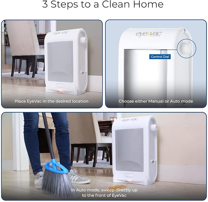 Pro Touchless Vacuum Automatic Dustpan - Ultra Fast & Powerful - Great for Sweeping Salon Pet Hair Food Dirt Kitchen, Corded