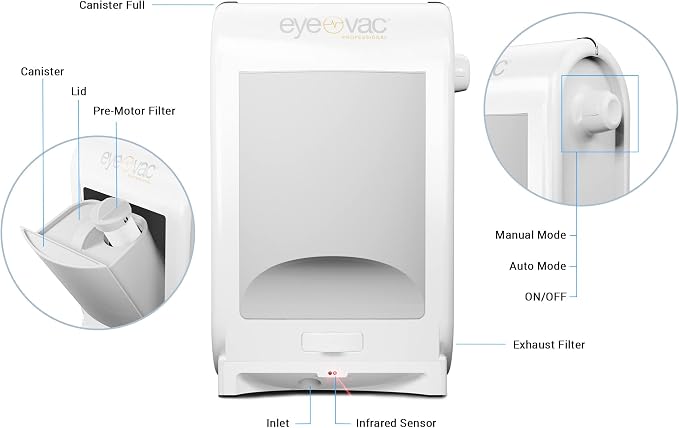 Pro Touchless Vacuum Automatic Dustpan - Ultra Fast & Powerful - Great for Sweeping Salon Pet Hair Food Dirt Kitchen, Corded