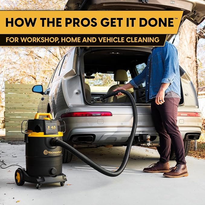 Professional VDK811PW 0201 8 Gallon 4.5 Peak HP Wet/Dry Vac with Self-Cleaning Filter System, 8 Gal, Black, alternate product