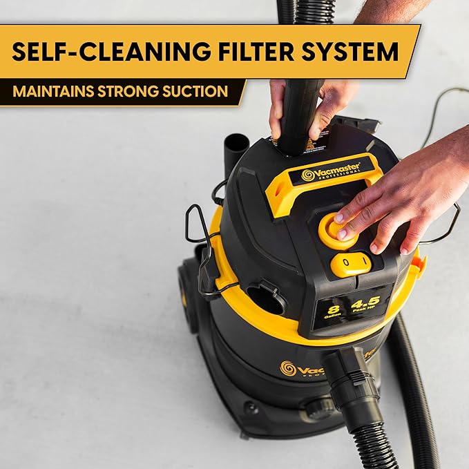 Professional VDK811PW 0201 8 Gallon 4.5 Peak HP Wet/Dry Vac with Self-Cleaning Filter System, 8 Gal, Black, alternate product