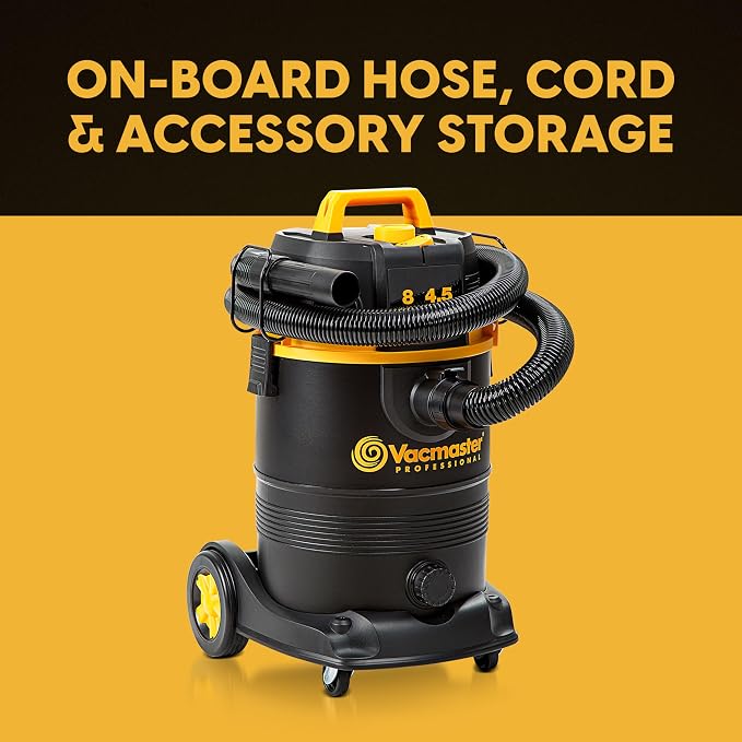 Professional VDK811PW 0201 8 Gallon 4.5 Peak HP Wet/Dry Vac with Self-Cleaning Filter System, 8 Gal, Black, alternate product