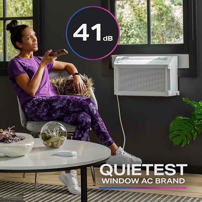 Profile ClearView Window Air Conditioner 8,300 BTU, WiFi Enabled, Ultra Quiet for Medium Rooms, Full Window View with Easy