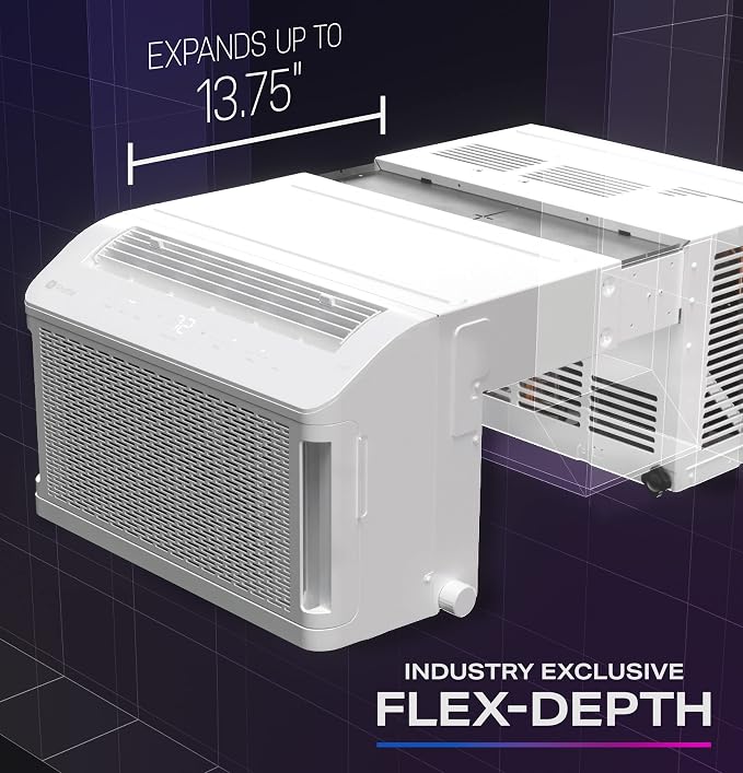 Profile ClearView Window Air Conditioner 8,300 BTU, WiFi Enabled, Ultra Quiet for Medium Rooms, Full Window View with Easy
