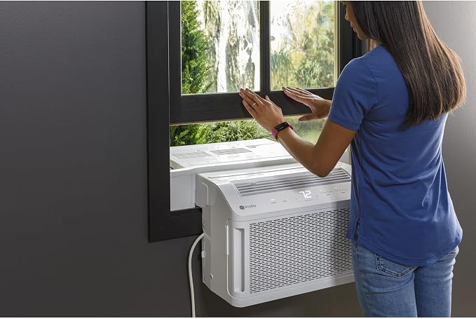 Profile ClearView Window Air Conditioner 8,300 BTU, WiFi Enabled, Ultra Quiet for Medium Rooms, Full Window View with Easy