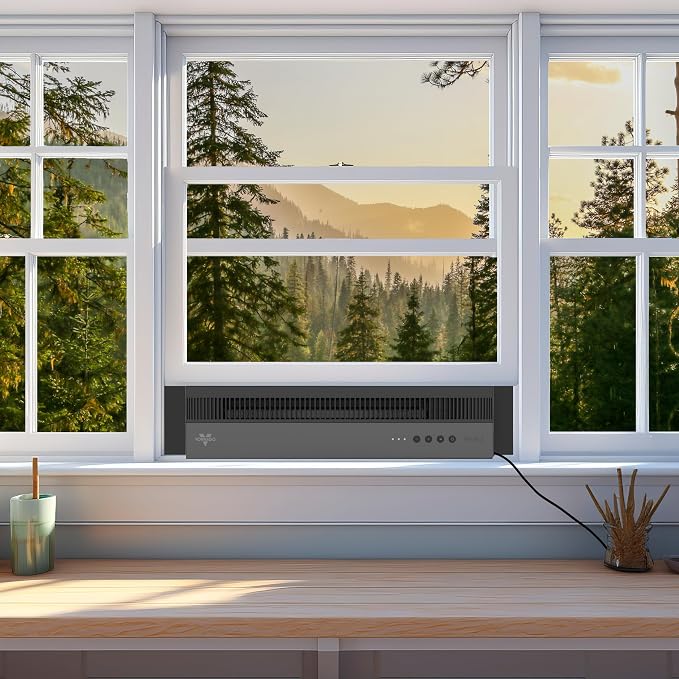 PROFILE® Window Fan, Whole Room Air Circulator, Reversible Exhaust, Quiet Operation, 3 Speed Settings, Low Profile Window Fan