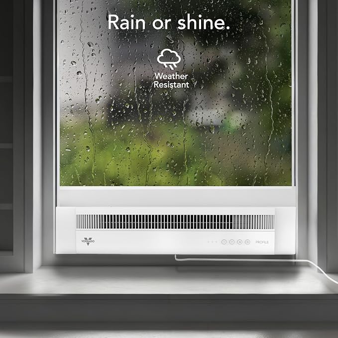 PROFILE® Window Fan, Whole Room Air Circulator, Reversible Exhaust, Quiet Operation, 3 Speed Settings, Low Profile Window Fan