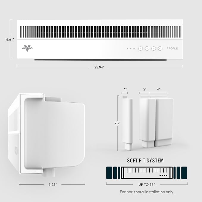 PROFILE® Window Fan, Whole Room Air Circulator, Reversible Exhaust, Quiet Operation, 3 Speed Settings, Low Profile Window Fan