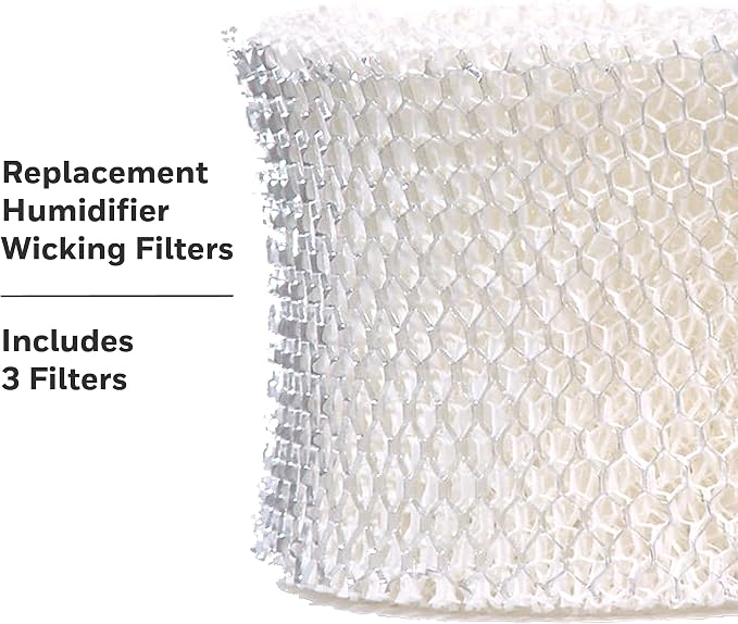 Humidifier Filter Replacement, Wicking, Pack of 3 – Replacement Filter Works with Vicks Cool Mist Humidifiers and