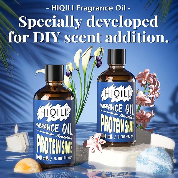 Protein Shake Fragrance Oil 100ml - Long Lasting Scents for Diffuser for Home, Candle & Soap Making, Scented Body Products