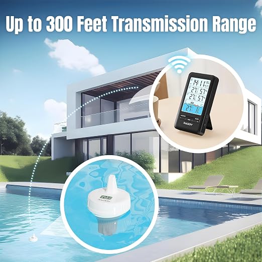 PT-3 Wi-Fi Pool Thermometer Floating Easy Read with 2 Additional Remote Sensors, APP Remote Monitor, Large Digital Display