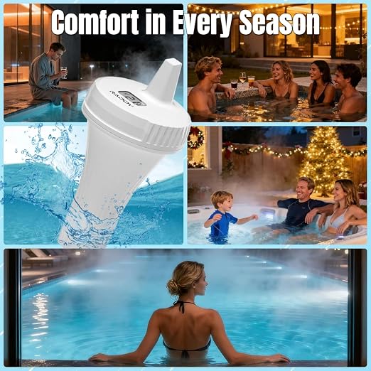 PT-3 Wi-Fi Pool Thermometer Floating Easy Read with 2 Additional Remote Sensors, APP Remote Monitor, Large Digital Display